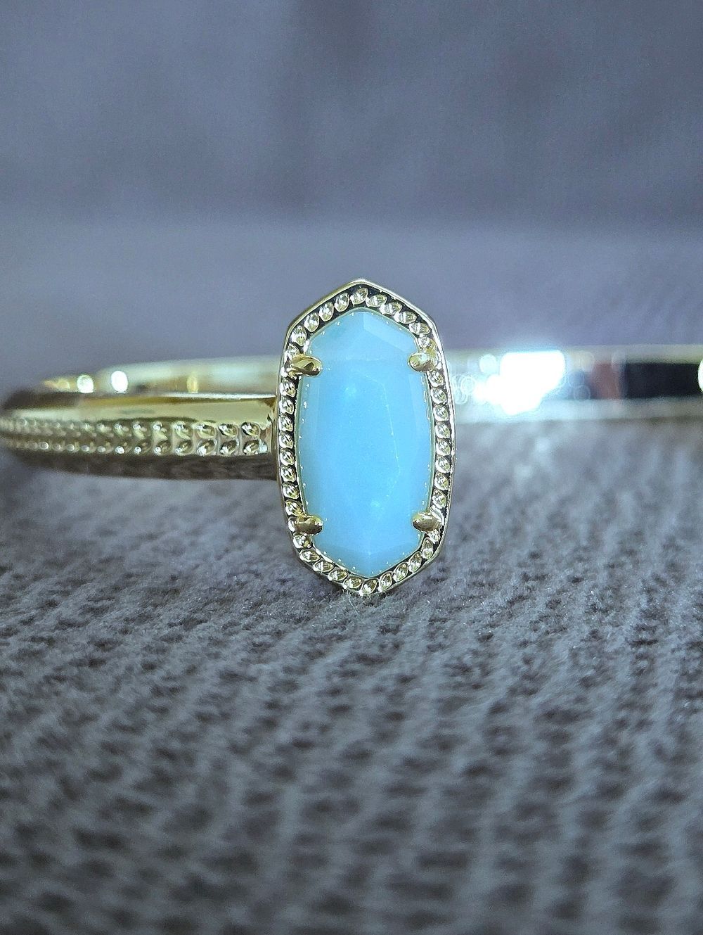 Kendra Scott Gold💛 "Elton" Cuff Bracelet with Amazonite Stones - NWT - Picture 4 of 16